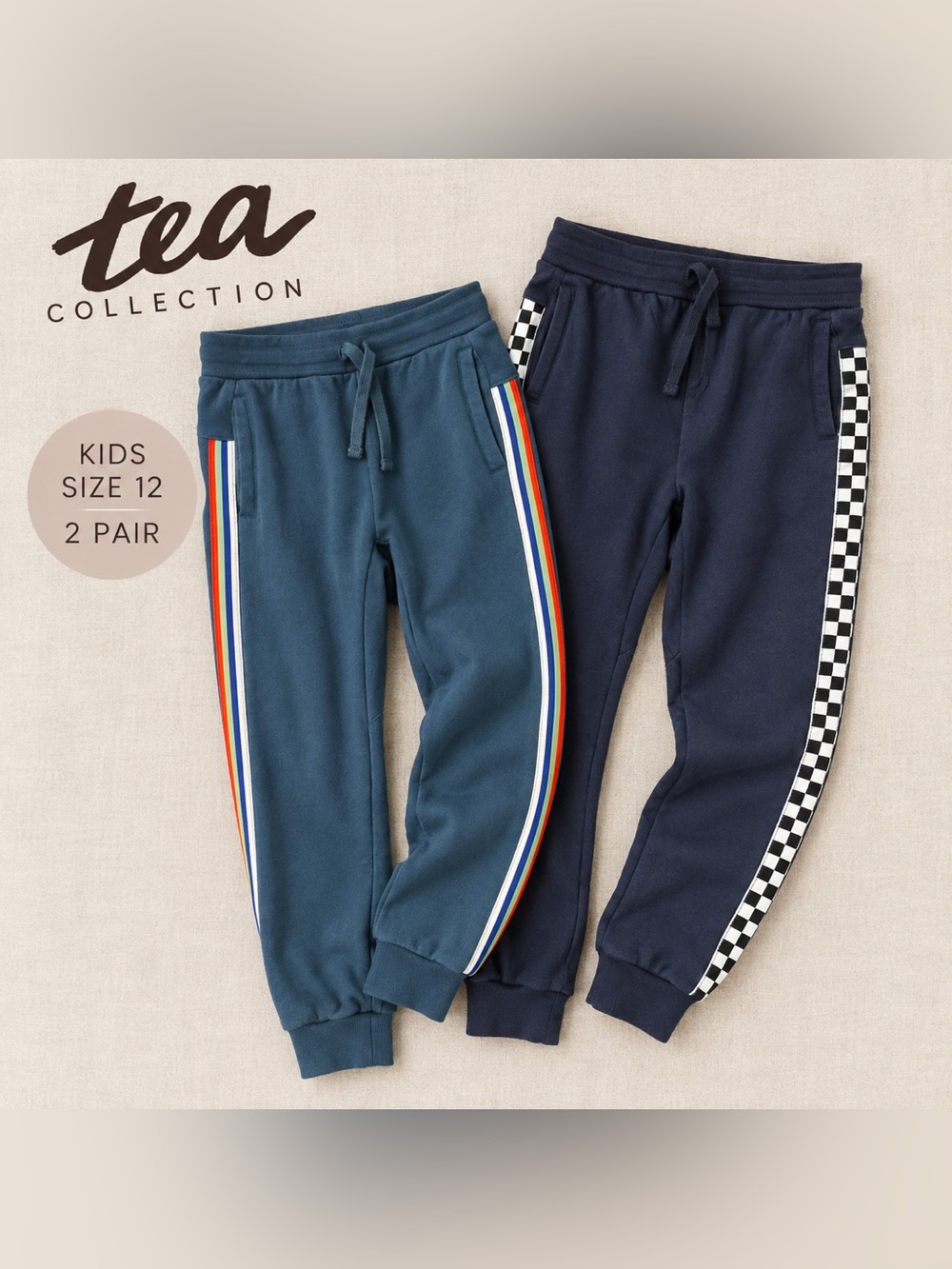 Tea Collection Kids Size 12 Sweatpants Joggers Bundle 2 Pair